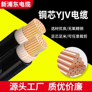 YJV 聚乙烯铜缆地埋线C级单芯1*16/25/35/50/70平方电 线 电力电缆 30米