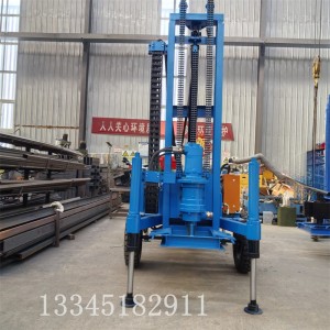 多角度水汽两用钻机 牵引轮式150米钻井机 螺旋钻孔光伏打桩设备 1台（电议）