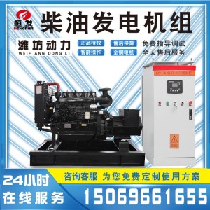 潍坊动力柴油发电机组50kw全自动双电源无人值守风力发电备用电影 1个