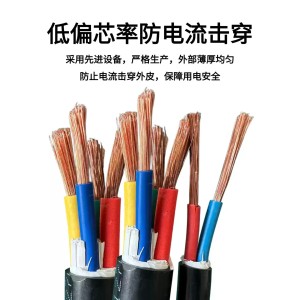 国标RVV电缆线国标软芯4×10平方/10米