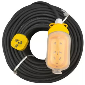 纯铜牛筋线二芯软电缆防冻电线插头带线2.5防水插座黑纯铜2.5平方10米