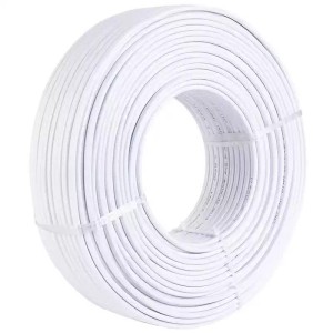RVVB白色扁形2芯护套线（足芯足米）4平方毫米 50m