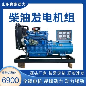 30kw开架式柴油发电机组小型户外抢险工地汽油机应急备用设备 1套