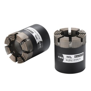 鄂钻NQ3孕镶金刚石绳索取芯钻头地质勘探底喷型三管取芯 热压烧结 1只