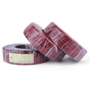 2468红黑双并线 26 24 22 20 18 16awg黑白竹节线橱 柜灯电源线 1卷