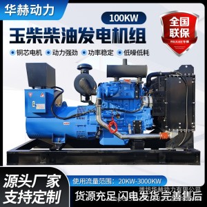 柴油发电机组玉柴100千瓦小功率 工地医院应急备用柴油 发电机组 1台