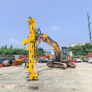 大孔径施工挖改钻机 戈壁滩光伏孔螺旋钻机 全液压动力钻架油耗低 1部