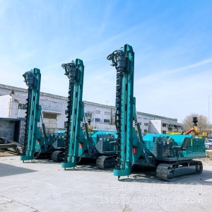 新款履带太阳能光伏打桩机300C全液压动力螺旋钻机沙漠工程钻孔车 1部