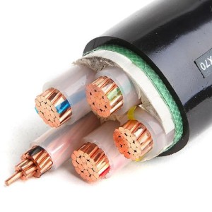 厂家生产批发国标铜芯3*70+2*35电线钢带铠装YJV22交联绝缘电缆 1000米