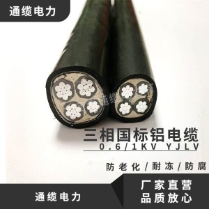 铝芯电缆三相四线地埋YJLV3 4 5芯电力电缆线25 35 50 70 95平方 10米