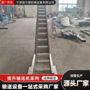 爬坡机不锈钢链板提升机大倾角倾斜式工业重型颗粒物料提升上料机 1台