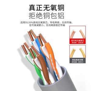 超五类4对网线双绞8芯0.45无氧铜非屏蔽网络线cat5以太网线300米 1箱